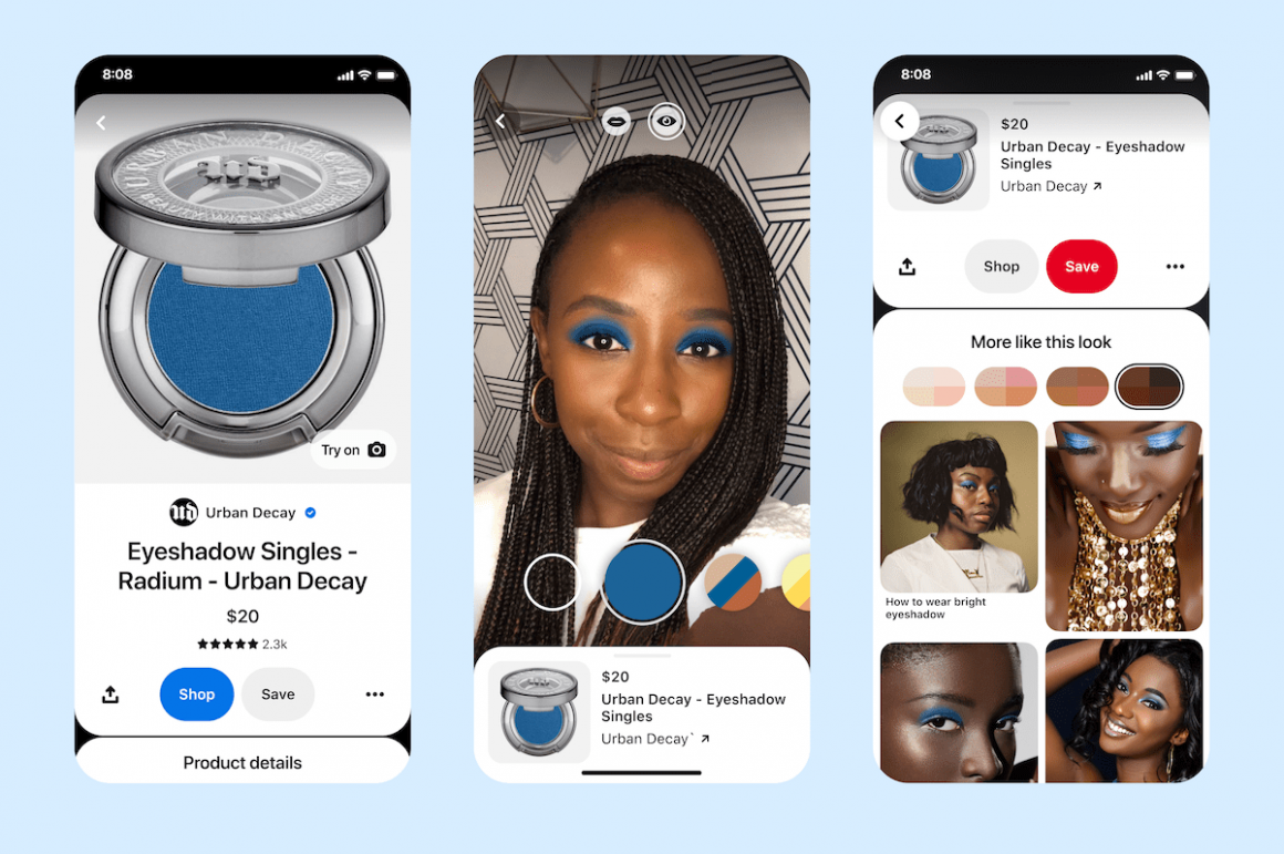 Pinterest Launches Augmented Reality Eyeshadow Try-On Tool